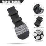 LUVDECO Anti-Slip Dog Socks with Adjustable Straps