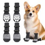 LUVDECO Anti-Slip Dog Socks with Adjustable Straps