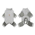 Striped Recovery Suit for Small Dogs - 2XL