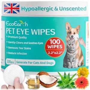 Pet Eye Wipes for Dogs & Cats - 100 Count