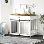 Stylish Wooden Dog Crate with Sliding Doors