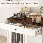 Stylish Wooden Dog Crate with Sliding Doors