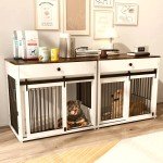 Stylish Wooden Dog Crate with Sliding Doors