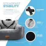 Cozy Dog Car Seat with Safety Leash - Grey