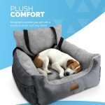 Cozy Dog Car Seat with Safety Leash - Grey