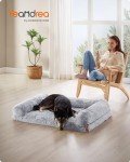 Feandrea Orthopedic Large Dog Sofa Bed, Grey
