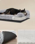 Feandrea Orthopedic Large Dog Sofa Bed, Grey