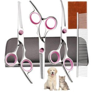 Professional Pet Grooming Scissors Set (6 Pieces)