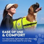 Paws Aboard Dog Life Jacket - Neon Yellow, X-Large