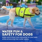 Paws Aboard Dog Life Jacket - Neon Yellow, X-Large