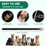 Black Waterproof Adjustable Dog Collars - 4 Pack