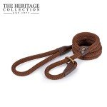 Ancol Nylon Rope Slip Lead - 1.5m Brown
