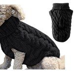 Cozy Turtleneck Sweater for Dogs - Black S