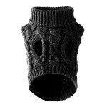 Cozy Turtleneck Sweater for Dogs - Black S