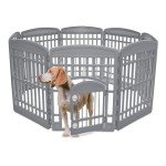 Iris Ohyama 8-Panel Lockable Dog Playpen