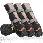OHCOZZY Waterproof Dog Boots - V-Shaped Tongue 4 Pack
