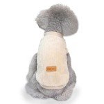 Cozy Apricot Plush Dog Sweater for Winter