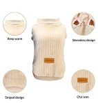 Cozy Apricot Plush Dog Sweater for Winter