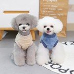 Cozy Apricot Plush Dog Sweater for Winter