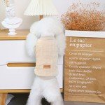 Cozy Apricot Plush Dog Sweater for Winter