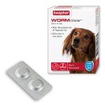 Beaphar WORMclear Worming Tablets for Dogs, Pork Flavor