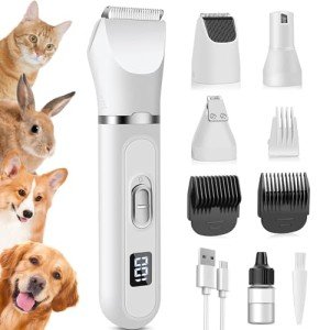 Cordless 4-in-1 Dog Grooming Clippers Kit