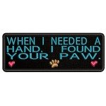 Love My Dog Paw Embroidered Iron-On Patch