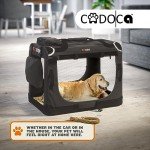 CADOCA® L Foldable Dog Travel Crate - Grey