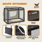 CADOCA® L Foldable Dog Travel Crate - Grey