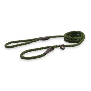Ancol Heritage Green Nylon Rope Slip Lead 1.5m