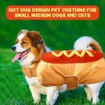 Hot Dog Costume for Dogs – Hamburger Design