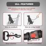 Adjustable Dog Car Seat Belt with Bungee 2 Pack