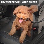 Adjustable Dog Car Seat Belt with Bungee 2 Pack
