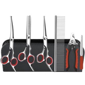 7-in-1 Dog Grooming Scissors Set with Safety Tips