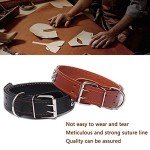 SweetyMooMoo Leather Collar for Large Dogs - Black