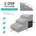 Non-Slip Foam Dog Steps for Bed and Sofa