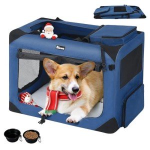 Foldable Dog Carrier Bag with Cushion & Bowls