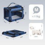 Foldable Dog Carrier Bag with Cushion & Bowls