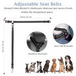2-in-1 Adjustable Dog Car Seat Belt Harness