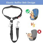 2-in-1 Adjustable Dog Car Seat Belt Harness