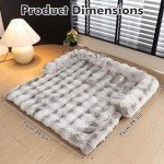Cozy Gradient Grey Dog Sofa Bed Mat
