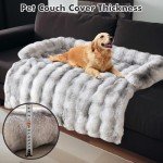 Cozy Gradient Grey Dog Sofa Bed Mat