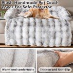Cozy Gradient Grey Dog Sofa Bed Mat