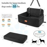 Medium/Large Dog Car Seat with Safety Leashes
