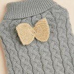 Cozy Grey Dog Turtleneck Sweater for Winter