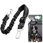 Adjustable Dog Seat Belt with Elastic Strap