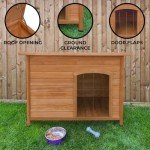 Large Wooden Dog Kennel with Removable Floor