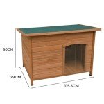 Large Wooden Dog Kennel with Removable Floor