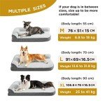 Large Washable Orthopedic Dog Bed with Bolster