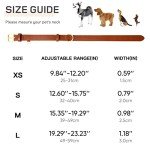 Adjustable Soft Leather Dog Collar for Small Dogs